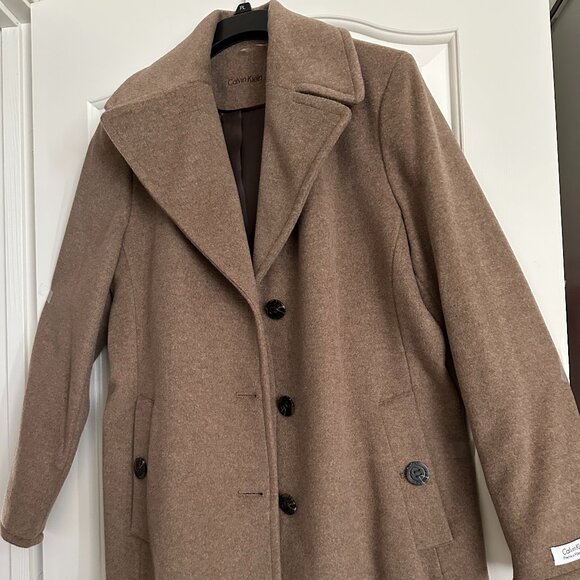 NWT Calvin Klein 62% Wool Coat Size PL - Picture 6 of 8